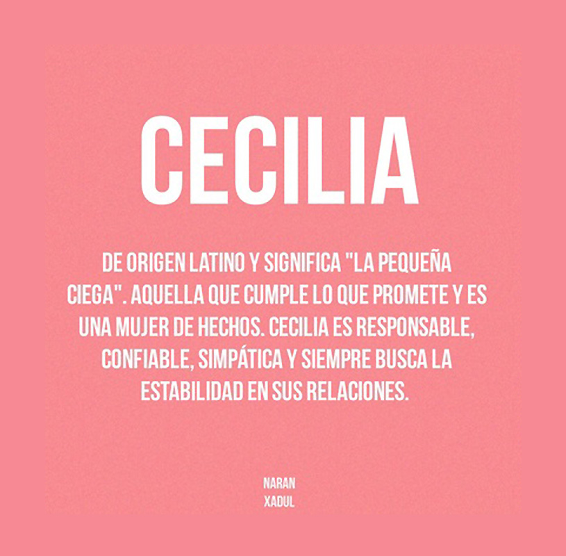 Significado del nombre Cecilia