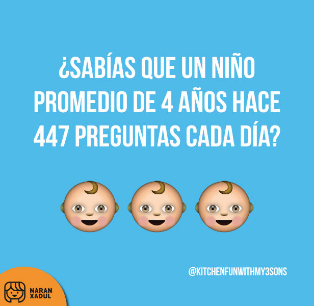 Sabías que un niño de 4 años hace 447 preguntas cada día? | Naranxadul