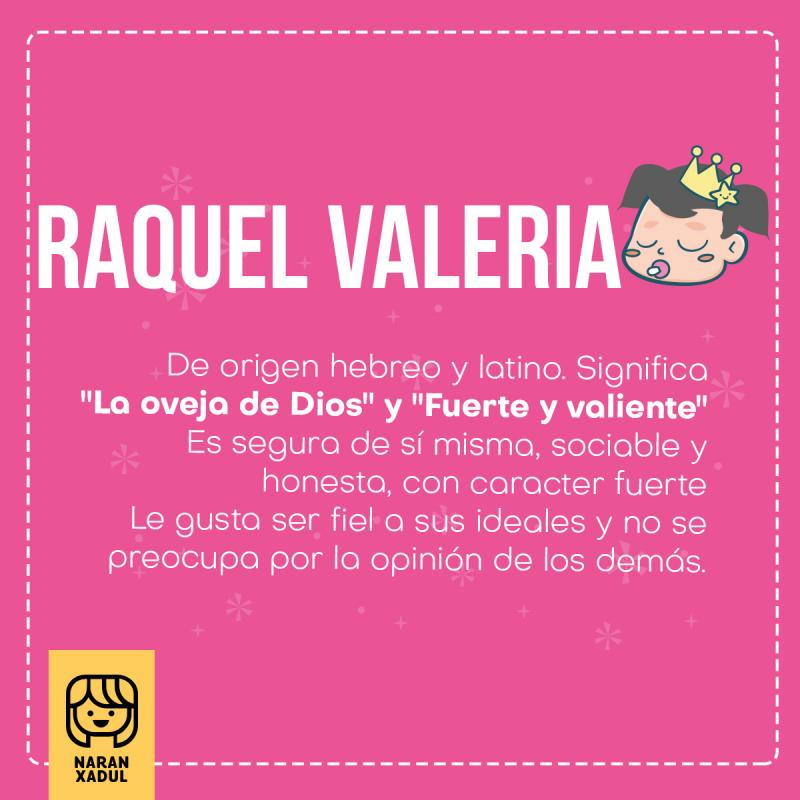 Significado de Raquel Valeria