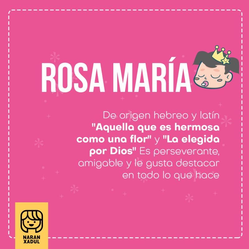 Significado de Rosa María 