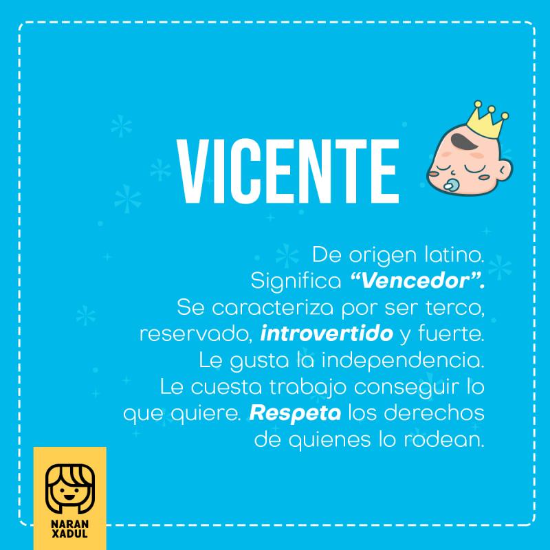 Significado del nombre Vicente Significado del nombre Vicente