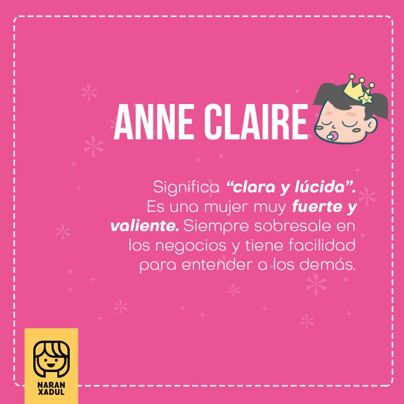 Significado del nombre Anne Claire