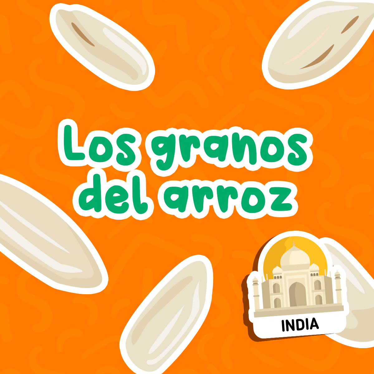 Los granos de arroz