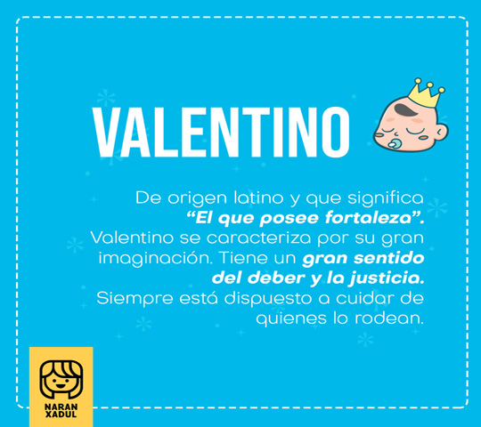 significado del nombre valentino