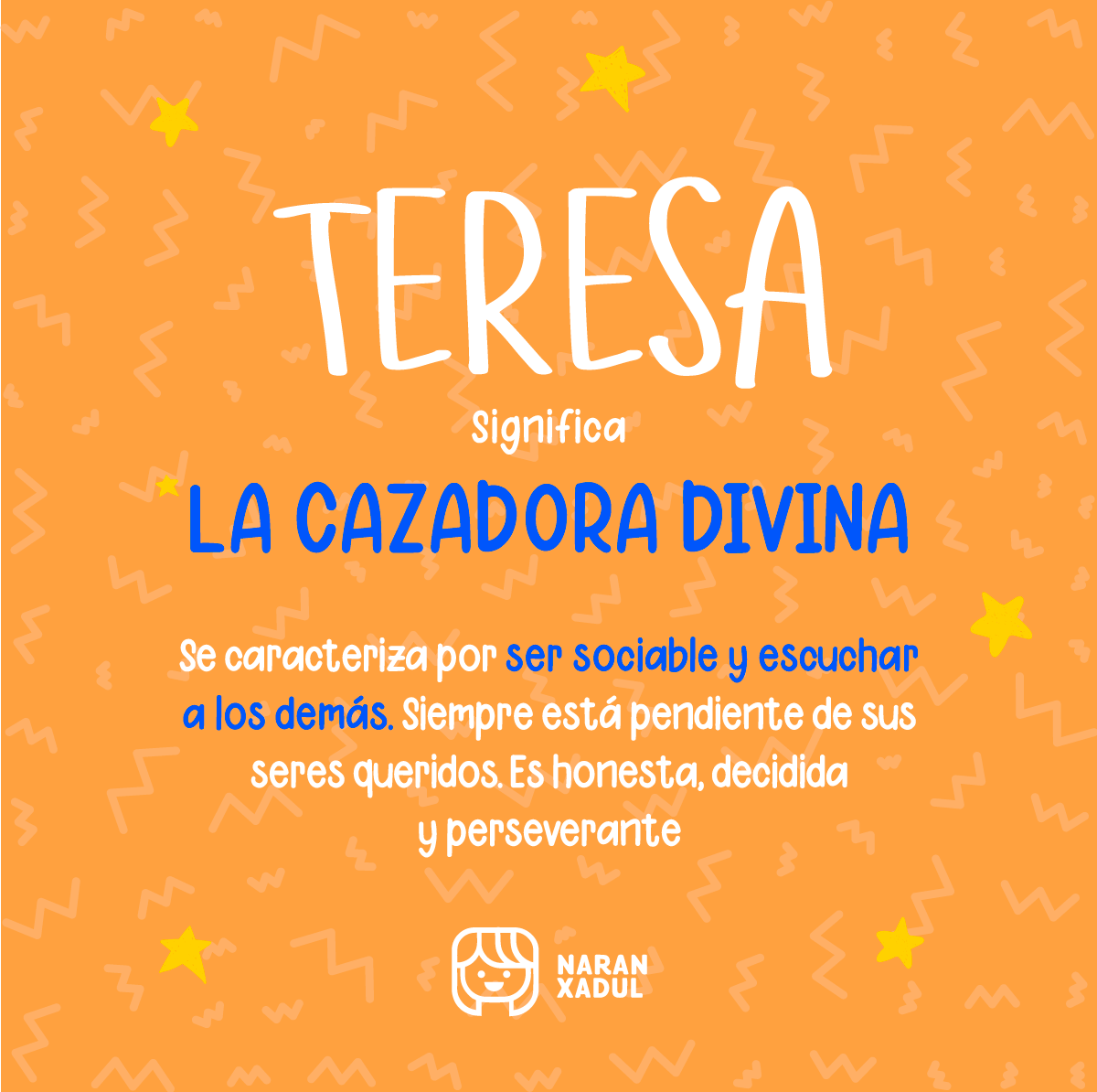 teresa, significado de teresa, nombres de niñas 2018