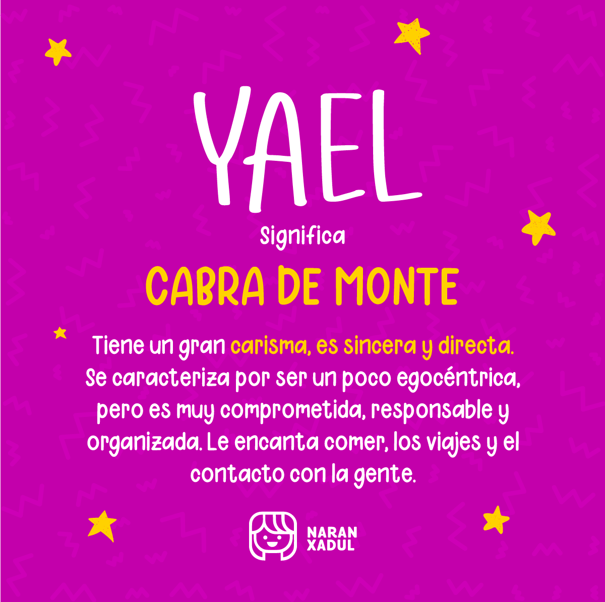 significado de yael, nombre de niña, significado de nombres, nombres modernos