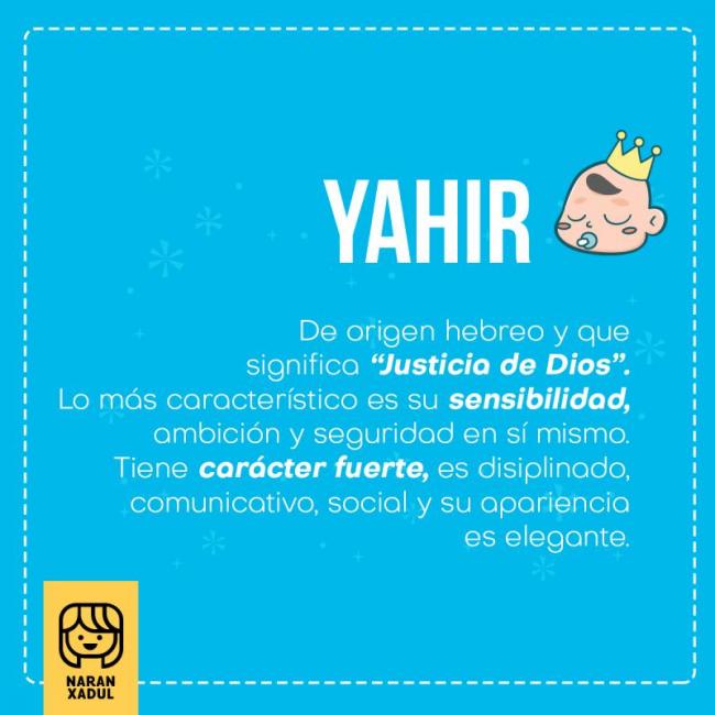Significado del nombre Yahir