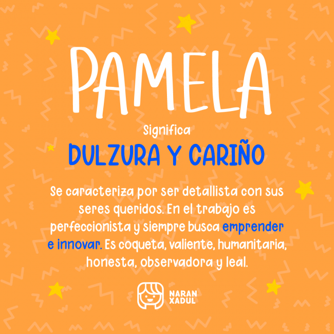 Significado del nombre Pamela Significado del nombre Pamela
